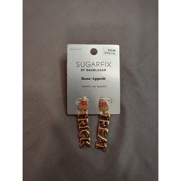 Women's Sugarfix by Baublebar Bone Appetit Trick or Treat Earrings Halloween - Picture 1 of 3